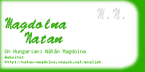 magdolna natan business card