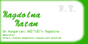 magdolna natan business card